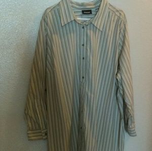 Avenue striped button down tunic shirt